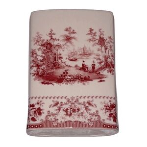 Brooks Vintage Red and White Canister